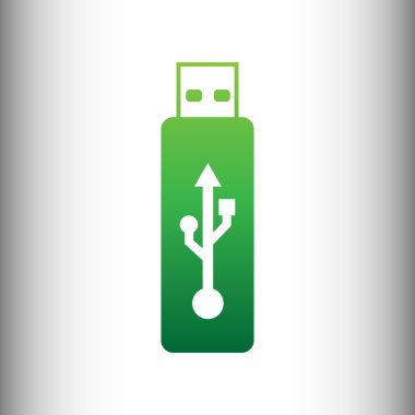 Vektör usb birden parlamak götürmek işareti