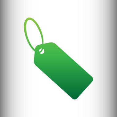 Etiket işareti. Yeşil degrade simgesi