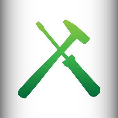 Araçlar işareti. Yeşil degrade simgesi