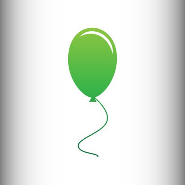 Balon işareti. Yeşil degrade simgesi