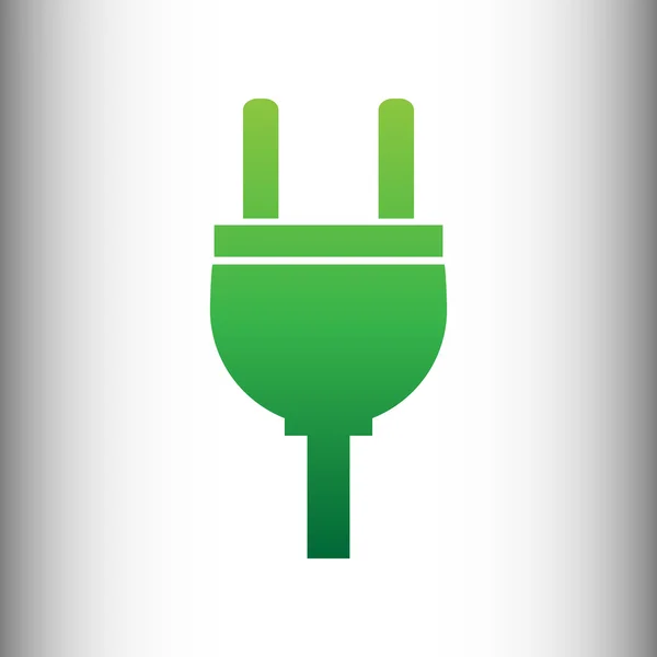 Socket teken. Groen verlopende pictogram — Stockvector