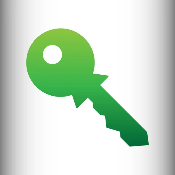 Key sign. Green gradient icon — Stock Vector