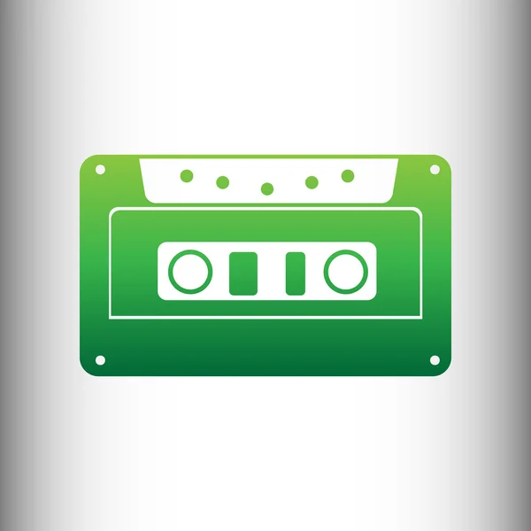 Иконка кассеты, знак аудиоленты — стоковый вектор