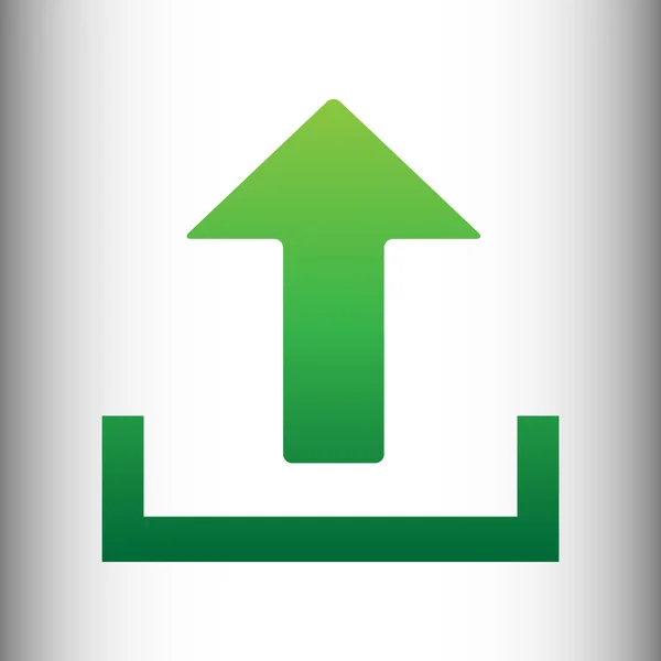 Sinal de carregamento. Ícone de gradiente verde — Vetor de Stock