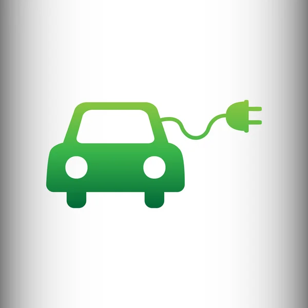 Eco señal de coche eléctrico — Vector de stock