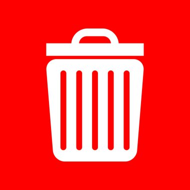 Çöp kutusu işareti illüstrasyon