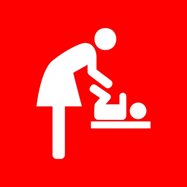 Символ для жінок і дитини, зміна малюка — стоковий вектор