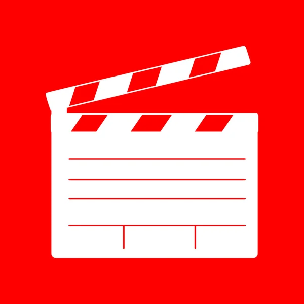 Film clap board bioscoop teken — Stockvector