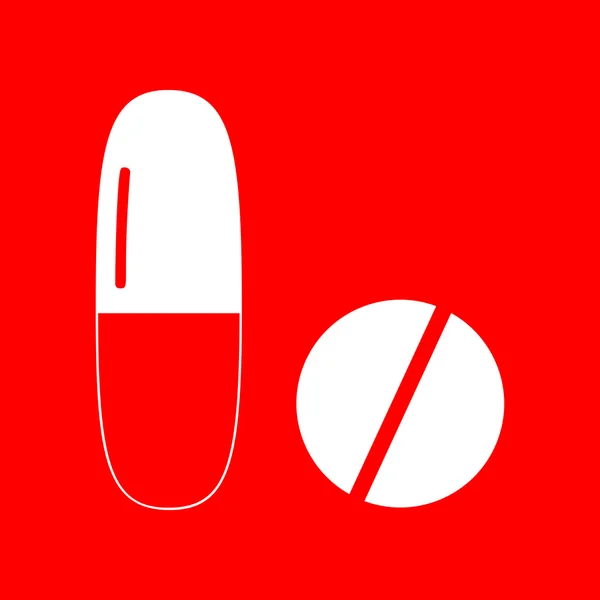 Medische pillen teken — Stockvector