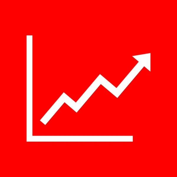 Groeiende bars grafisch teken — Stockvector