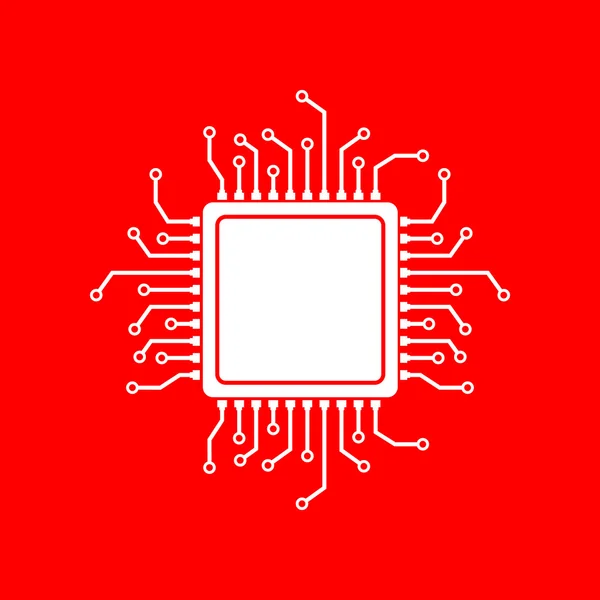 Illustration CPU-Mikroprozessor — Stockvektor