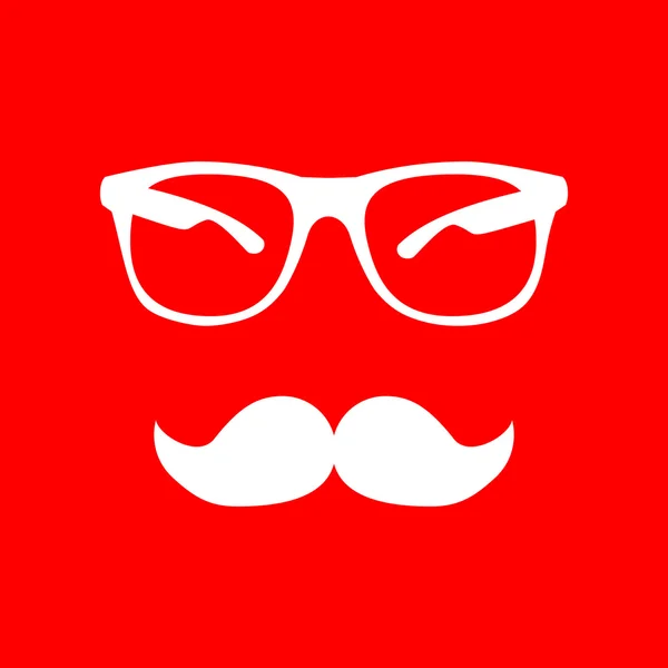 Wąsy i okulary znak — Wektor stockowy