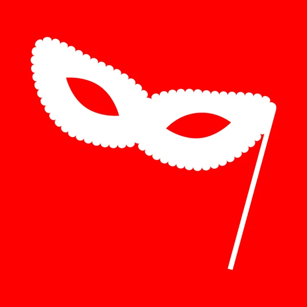 Traditionele Venetiaanse carnaval decoratieve masker teken — Stockvector