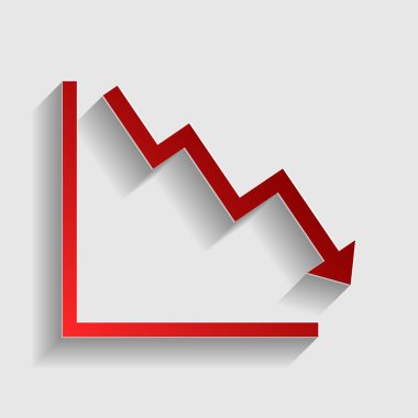 Gösteren kriz aşağı dönük ok