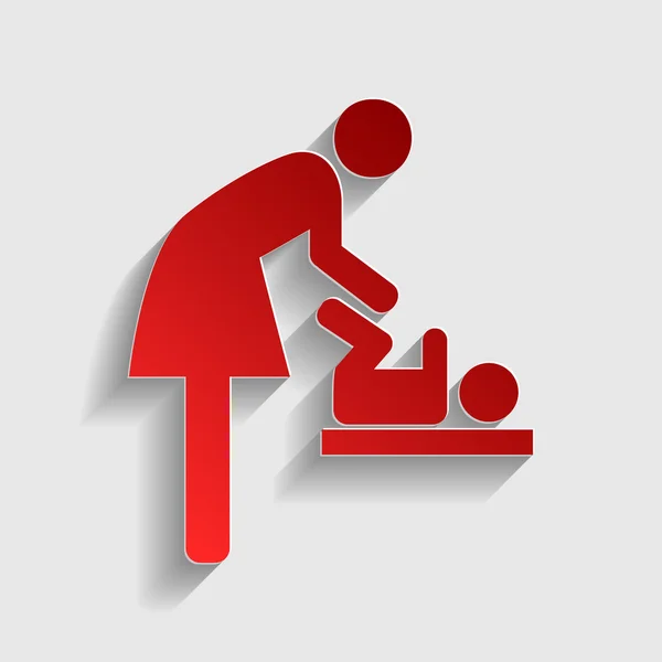 Symbol für Frauen und Baby, Baby-Wechsel — Stockvektor