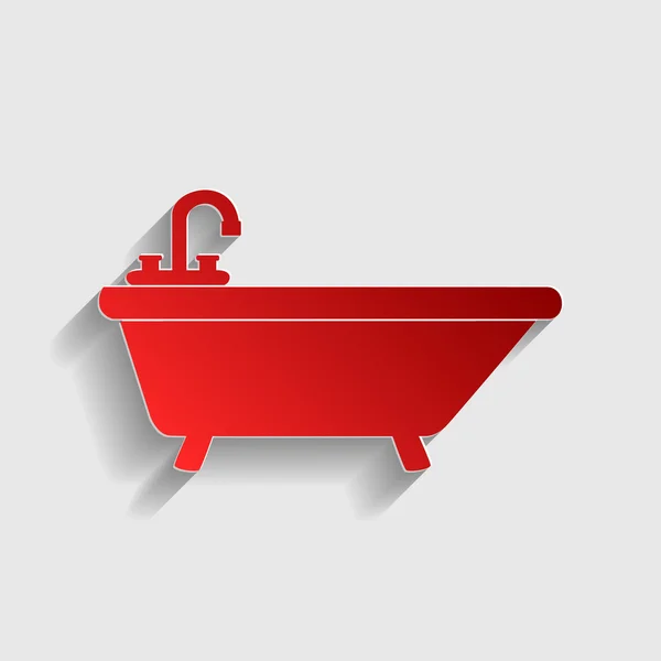 Illustration de panneau baignoire — Image vectorielle