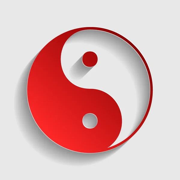 Ying yang simbolo di armonia ed equilibrio — Vettoriale Stock