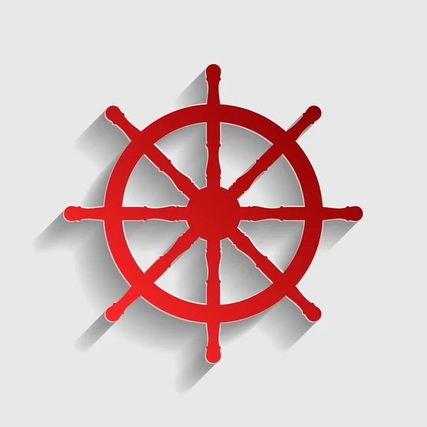 Señal de rueda de barco — Vector de stock