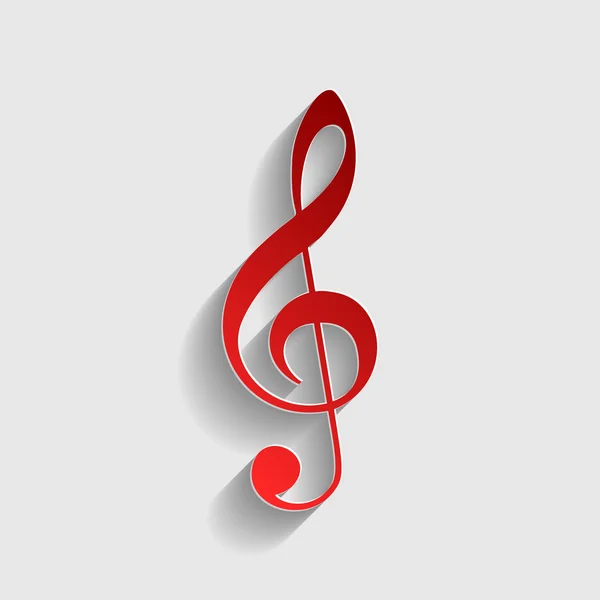 Zene hegedű clef jele — Stock Vector
