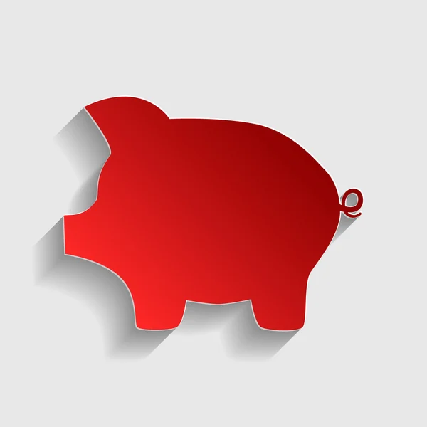 Świnia pieniądze banku znak — Wektor stockowy