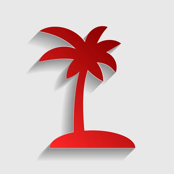 Знак кокосовой пальмы — стоковый вектор