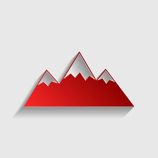 Signo de montaña ilustración — Vector de stock