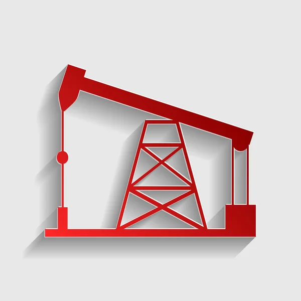 Plate-forme de forage pétrolier signe — Image vectorielle