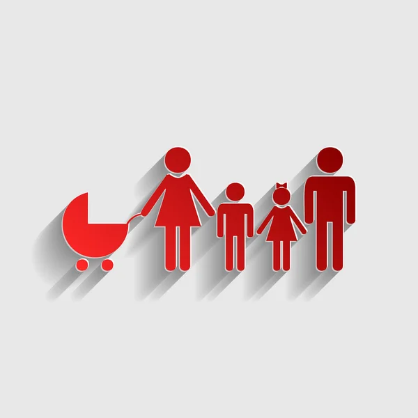 Illustrazione segno di famiglia — Vettoriale Stock