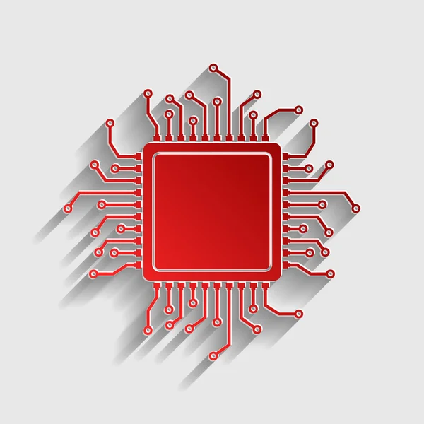 CPU ilustração Microprocessador — Vetor de Stock