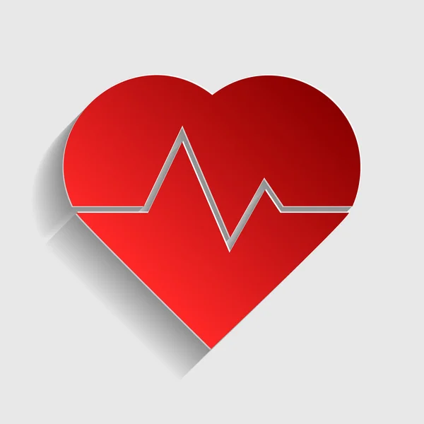 Heartbeat tecken illustration — Stock vektor