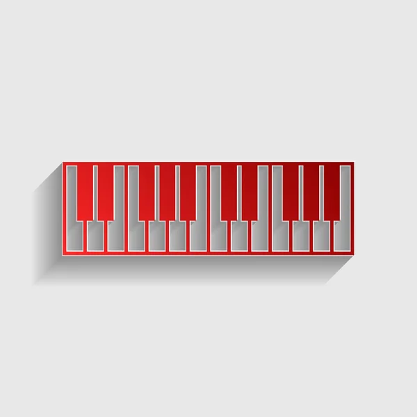 Zongora billentyűzet jele — Stock Vector
