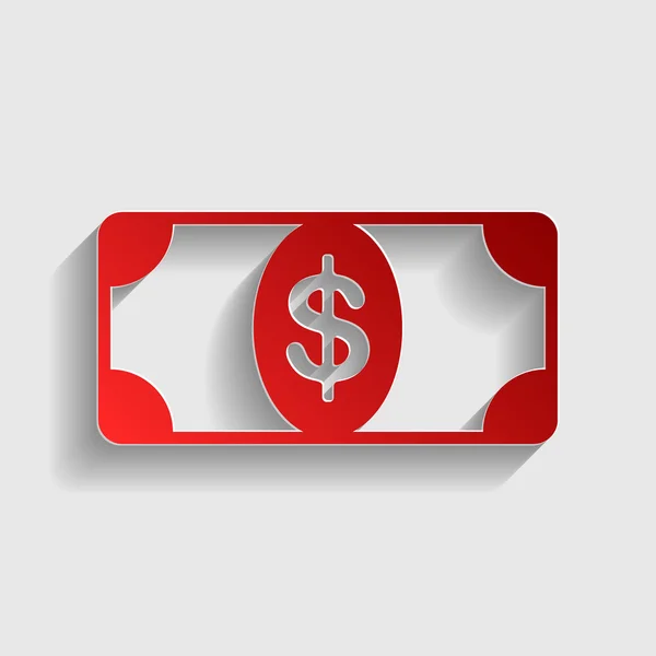 Billet de banque dollar signe — Image vectorielle