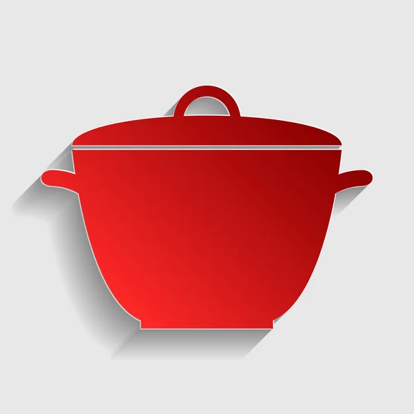 Casserole signe simple — Image vectorielle