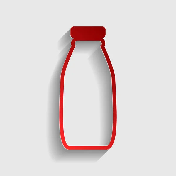 Знак пляшка молока — стоковий вектор