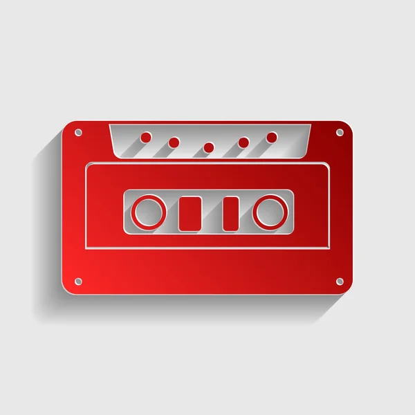 Cassettepictogram, geluidsband teken — Stockvector