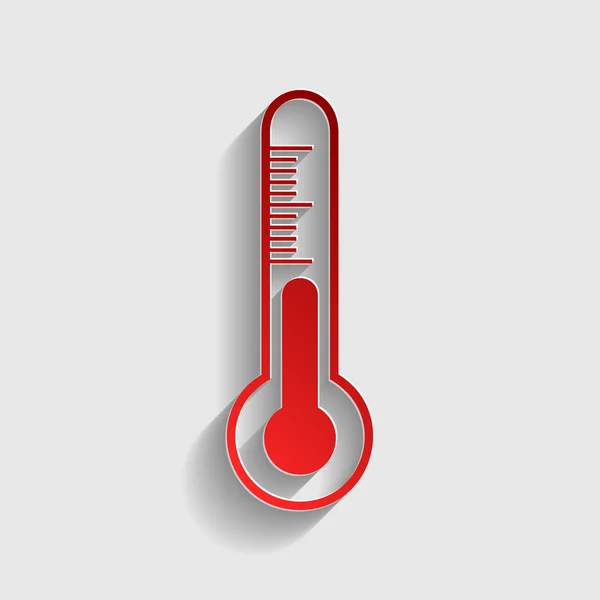 Meteo diagnosztikai technológia hőmérő jele — Stock Vector