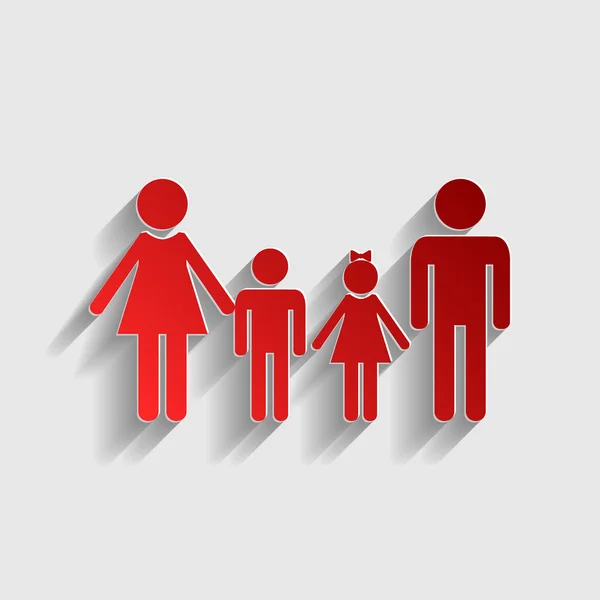 Illustrazione segno di famiglia — Vettoriale Stock