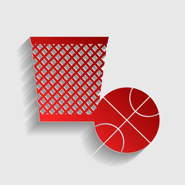 Illustration für Basketballzeichen — Stockvektor