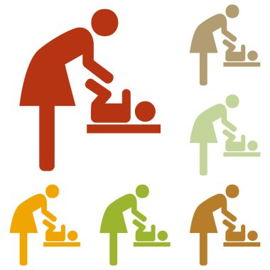 Kadın ve bebek, Bebek değiştirme simgesi