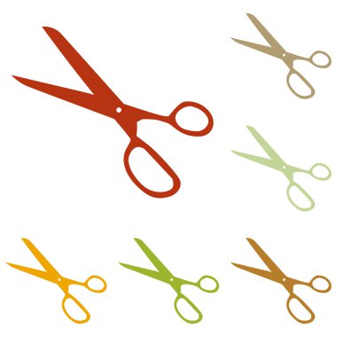 Makas işareti illüstrasyon