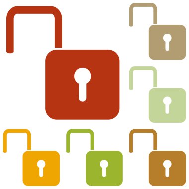 İşareti illüstrasyon kilidini