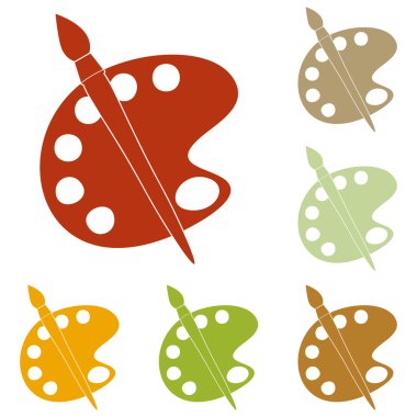 Palet ve fırça işareti