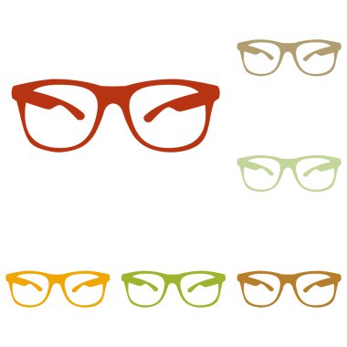 Güneş gözlüğü illüstrasyon işareti