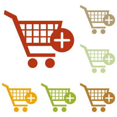 Ekleme işareti işareti ile alışveriş sepeti