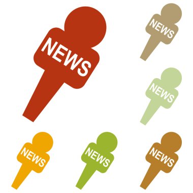 TV haber mikrofon işaret illüstrasyon