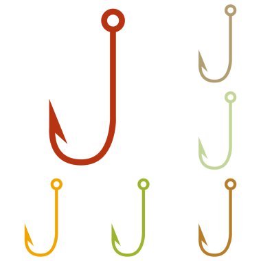 Balıkçılık kanca işareti illüstrasyon