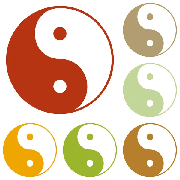 Ying yang symbole d'harmonie et d'équilibre — Image vectorielle