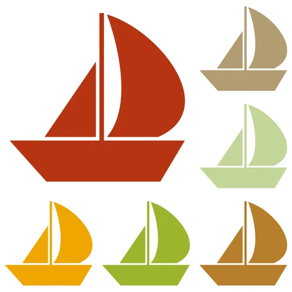 帆的船标志 — 图库矢量图片