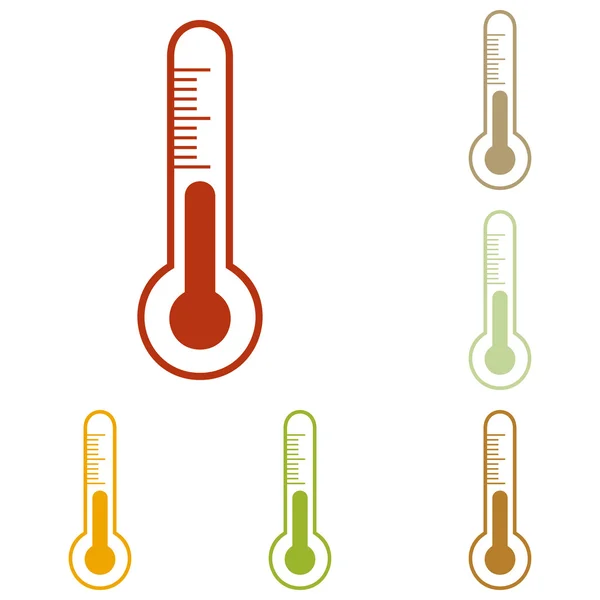 Wetterdiagnose-Technologie Thermometer-Zeichen — Stockvektor
