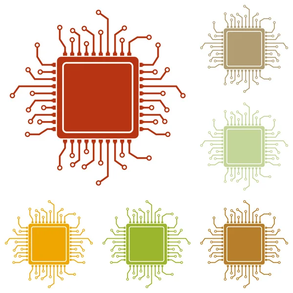 Ilustración del microprocesador de CPU — Archivo Imágenes Vectoriales